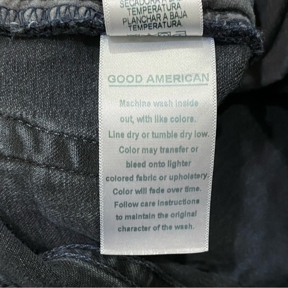 Good American Good Legs Blue/Black High Rise Skinny Distressed Jeans Size 2/26 - Picture 13 of 15